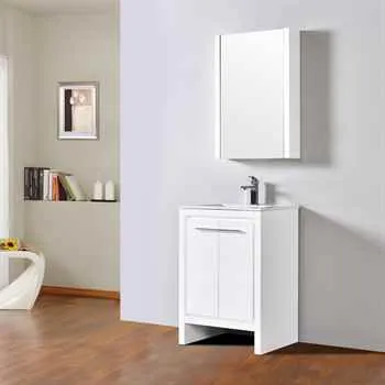 Oak Linen Cabinet - Atlanta 39'' Bathroom Storage - VanitySale