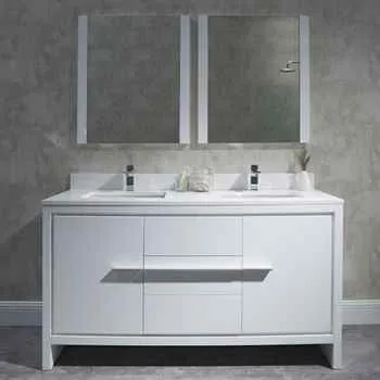 Albany 24″ Glass Bathroom Vanity Clear - Wholesale Vanities