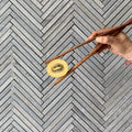 Gray Herringbone Mosaic Honed Marble 5/8x6''Chip I VanitySale