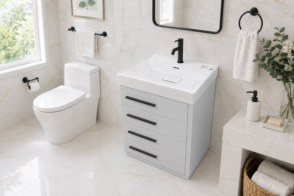 Adora Bathroom Cabinet - Light Gray 24" - 2