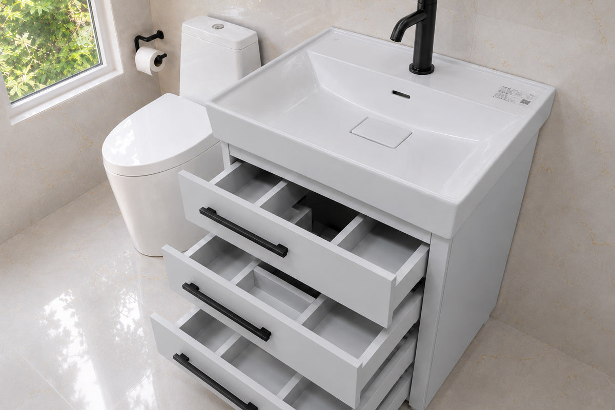 Adora Bathroom Cabinet - Light Gray 24" - 3