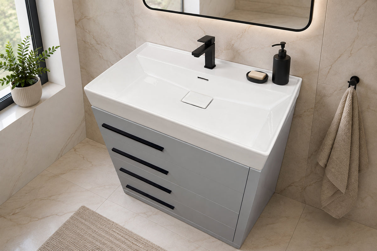 Adora Bathroom Cabinet - Light Gray 32" - 2