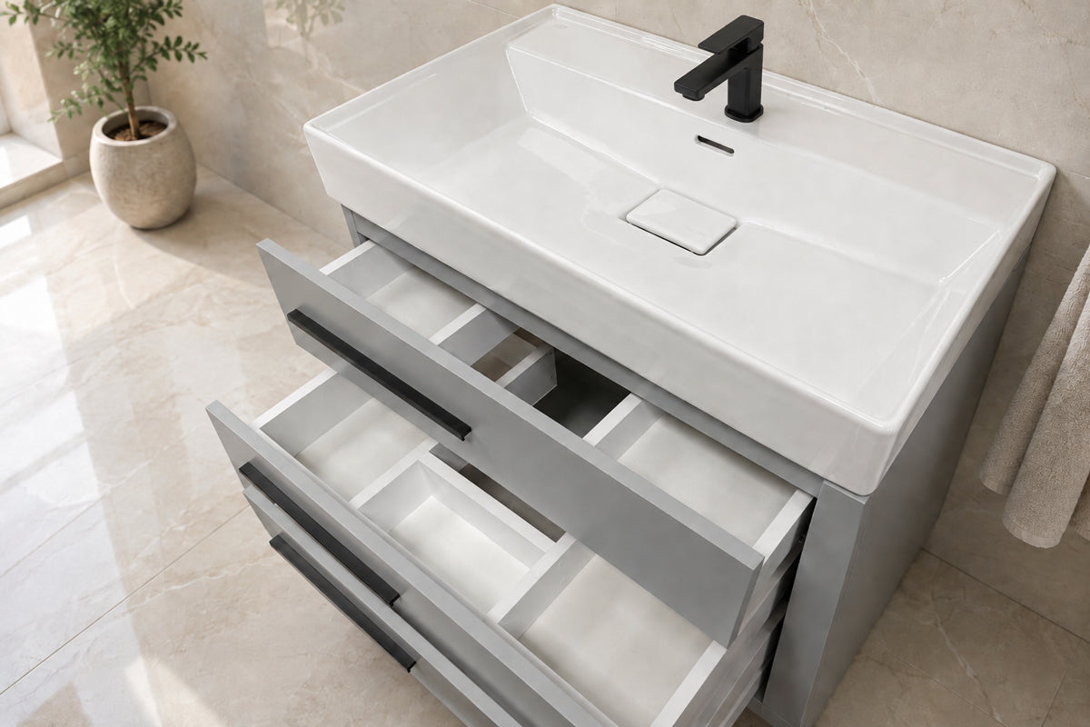 Adora Bathroom Cabinet - Light Gray 32" - 3