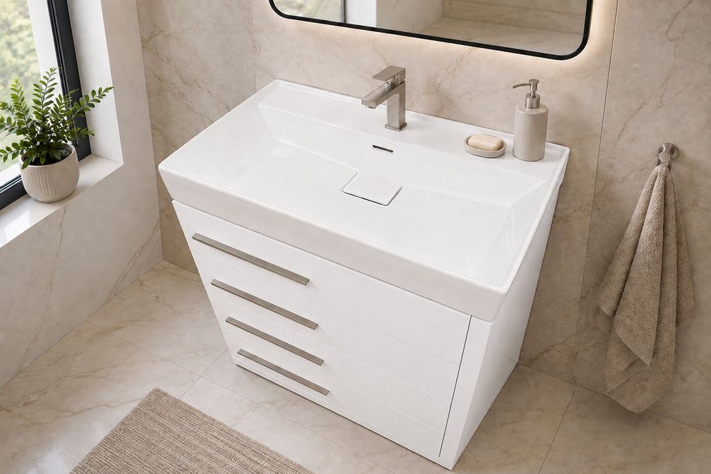 Adora Bathroom Cabinet - Bright White 32" - 2