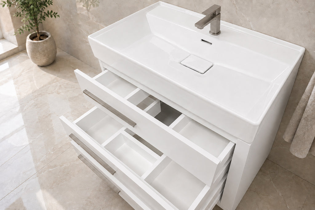 Adora Bathroom Cabinet - Bright White 32" - 3