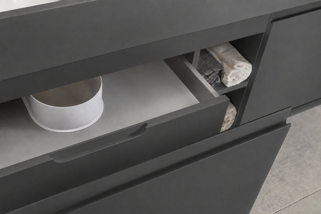 Gala Bathroom Cabinet - Dark Gray 60" - 4