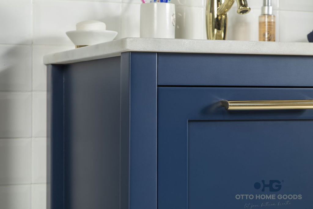 Ashley Bathroom Cabinet - Navy Blue 30" - 3