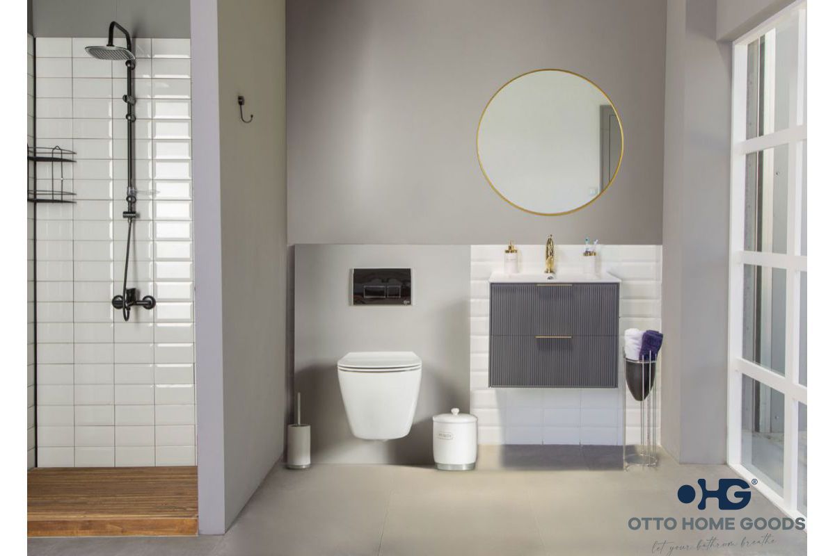 Sorrento Bathroom Cabinet - Pepper 24"
