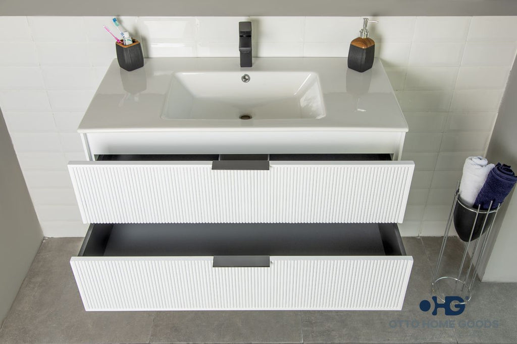 Sorrento Bathroom Cabinet - White 36" - 3