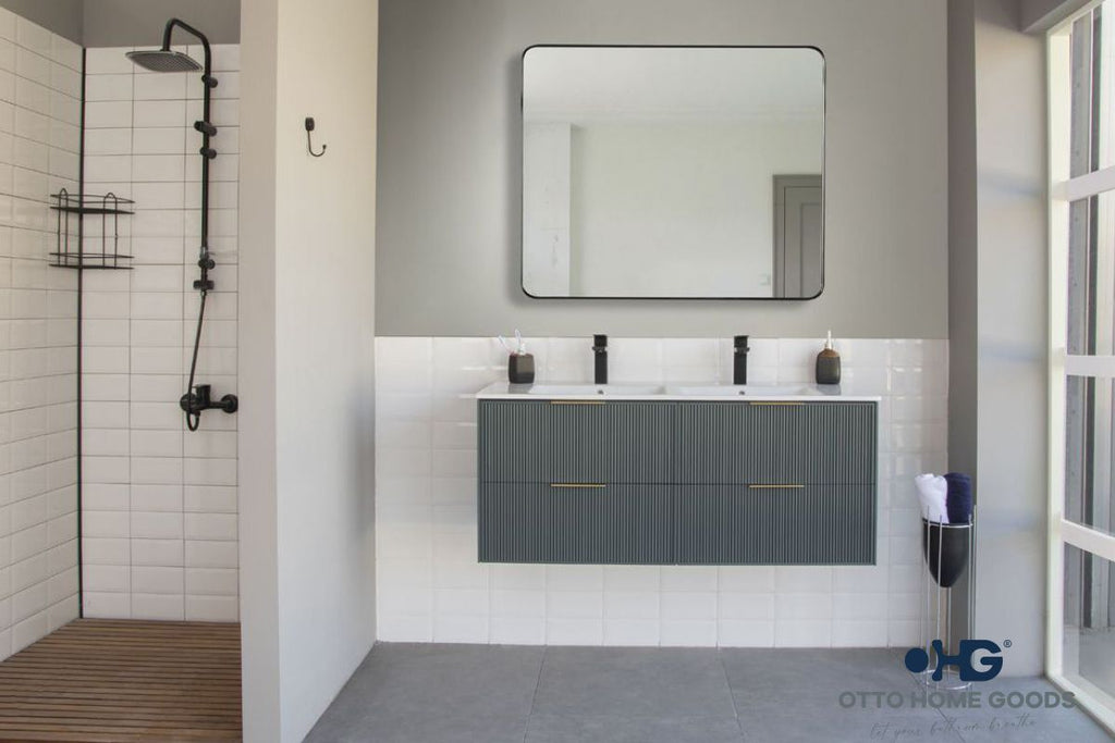 Sorrento Bathroom Cabinet - Forest Green 48"