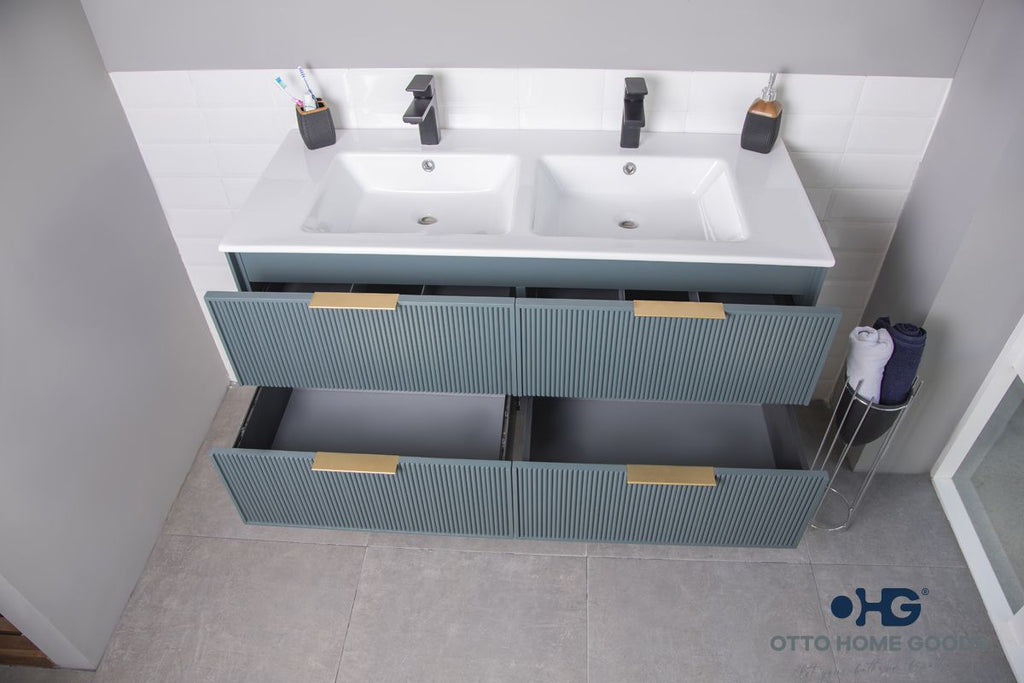 Sorrento Bathroom Cabinet - Forest Green 48" - 2