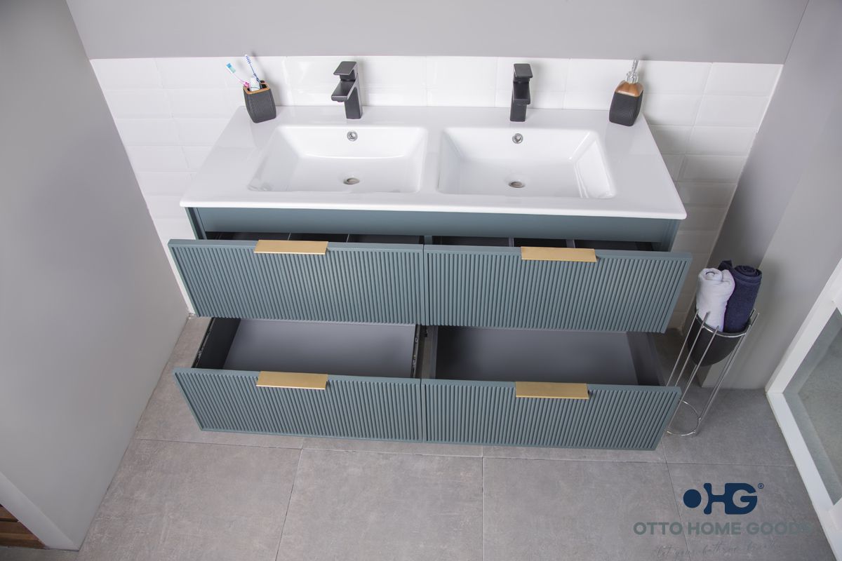 Sorrento Bathroom Cabinet - Forest Green 48" - 2