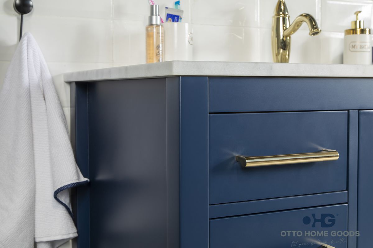 Ashley Bathroom Cabinet - Navy Blue 42" - 2