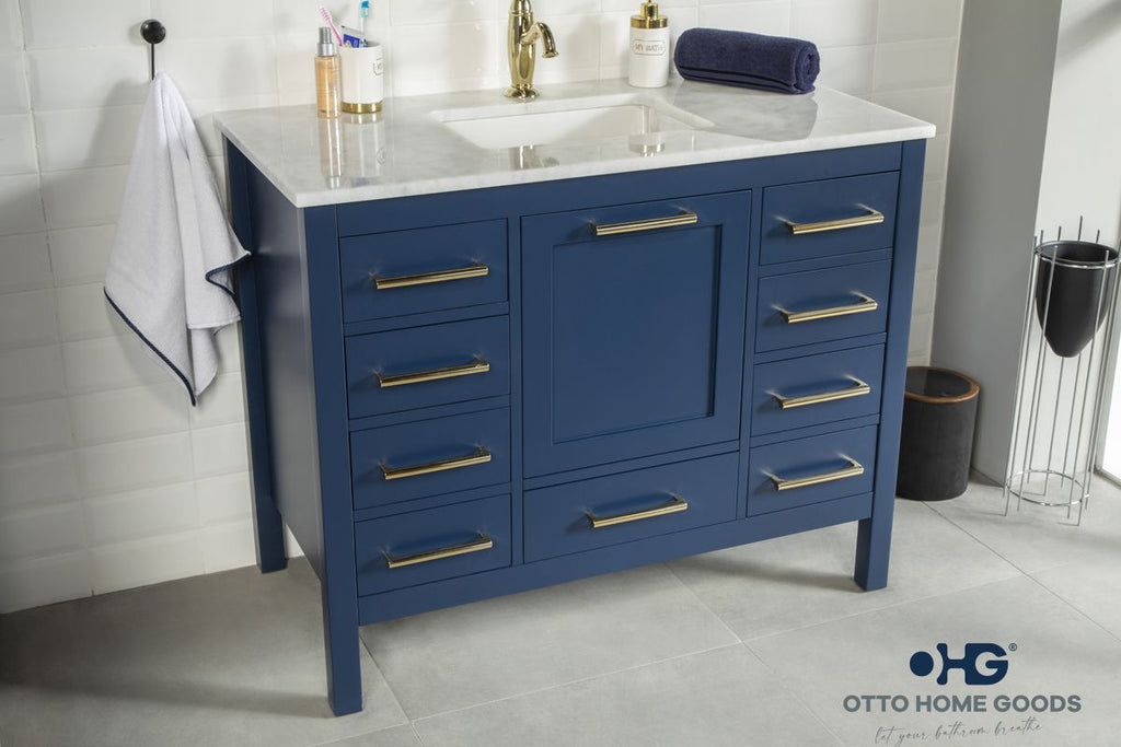 Ashley Bathroom Cabinet - Navy Blue 42" - 5