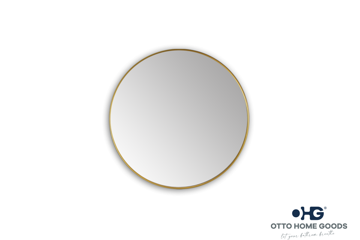 Gold Metal Round Mirror - 24 Inch Round Gold Mirror | Vanity Sale...