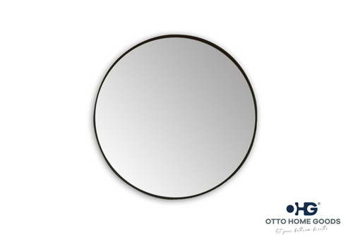 30" Round Black Mirror