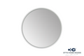 30" Round White Mirror