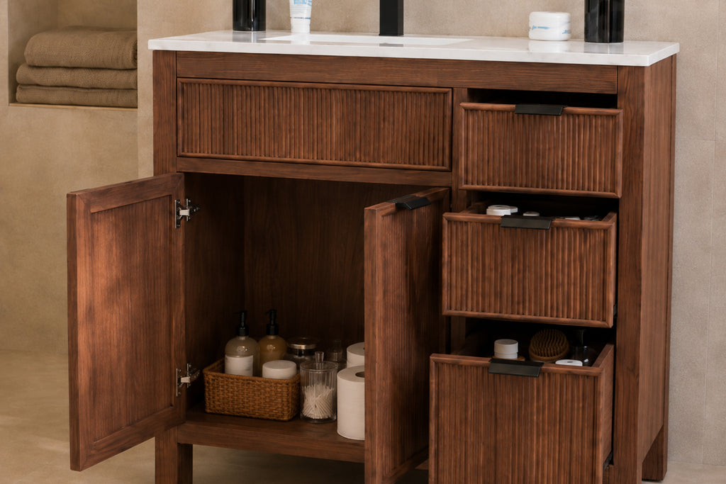 Catalina Bathroom Cabinet - Walnut 36" - 5