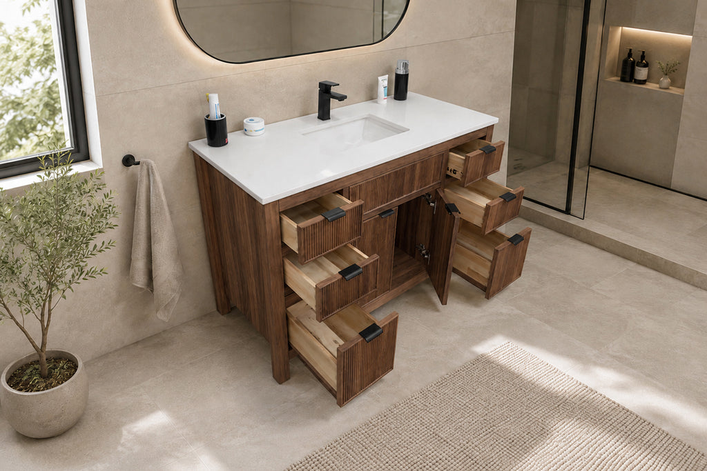 Catalina Bathroom Cabinet - Walnut 48" - 2