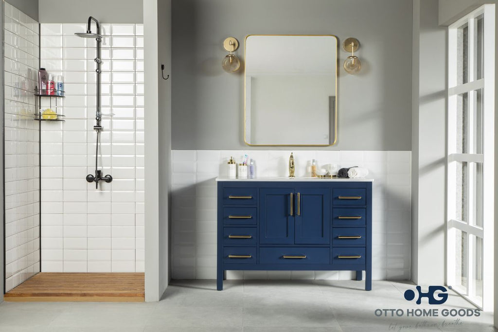 Ashley Bathroom Cabinet - Navy Blue 48"