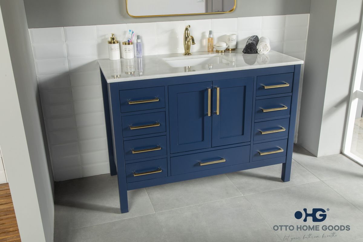 Ashley Bathroom Cabinet - Navy Blue 48" - 2