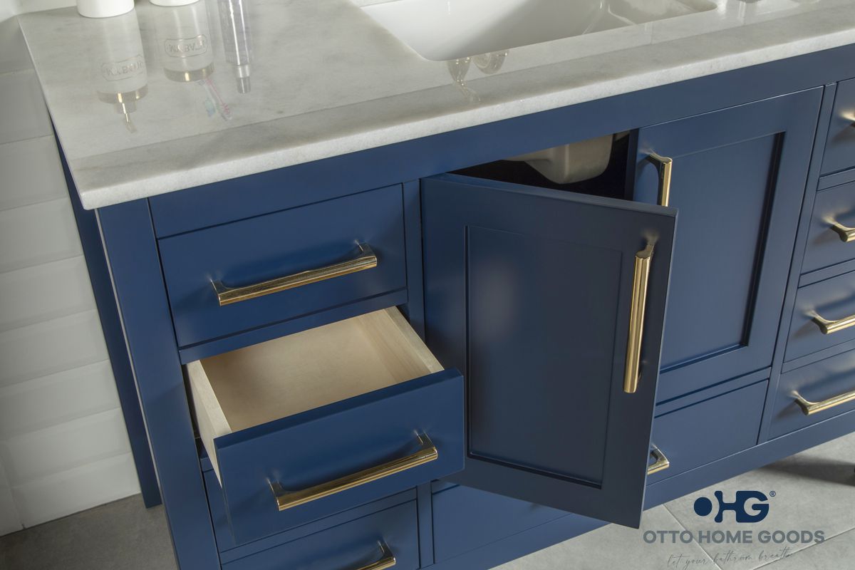 Ashley Bathroom Cabinet - Navy Blue 48" - 4