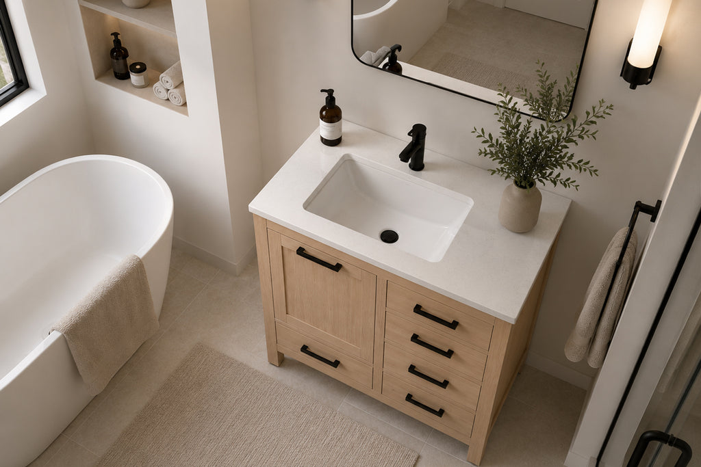 Ashley Bathroom Cabinet - Natural Oak 30" - 2
