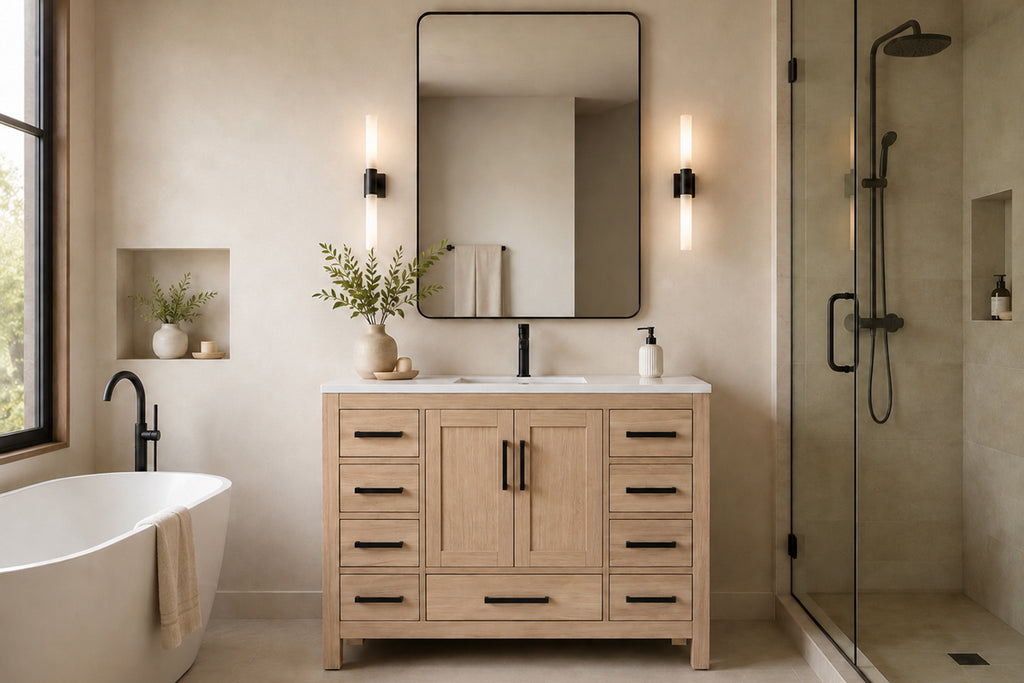 Ashley Bathroom Cabinet - Natural Oak 48"