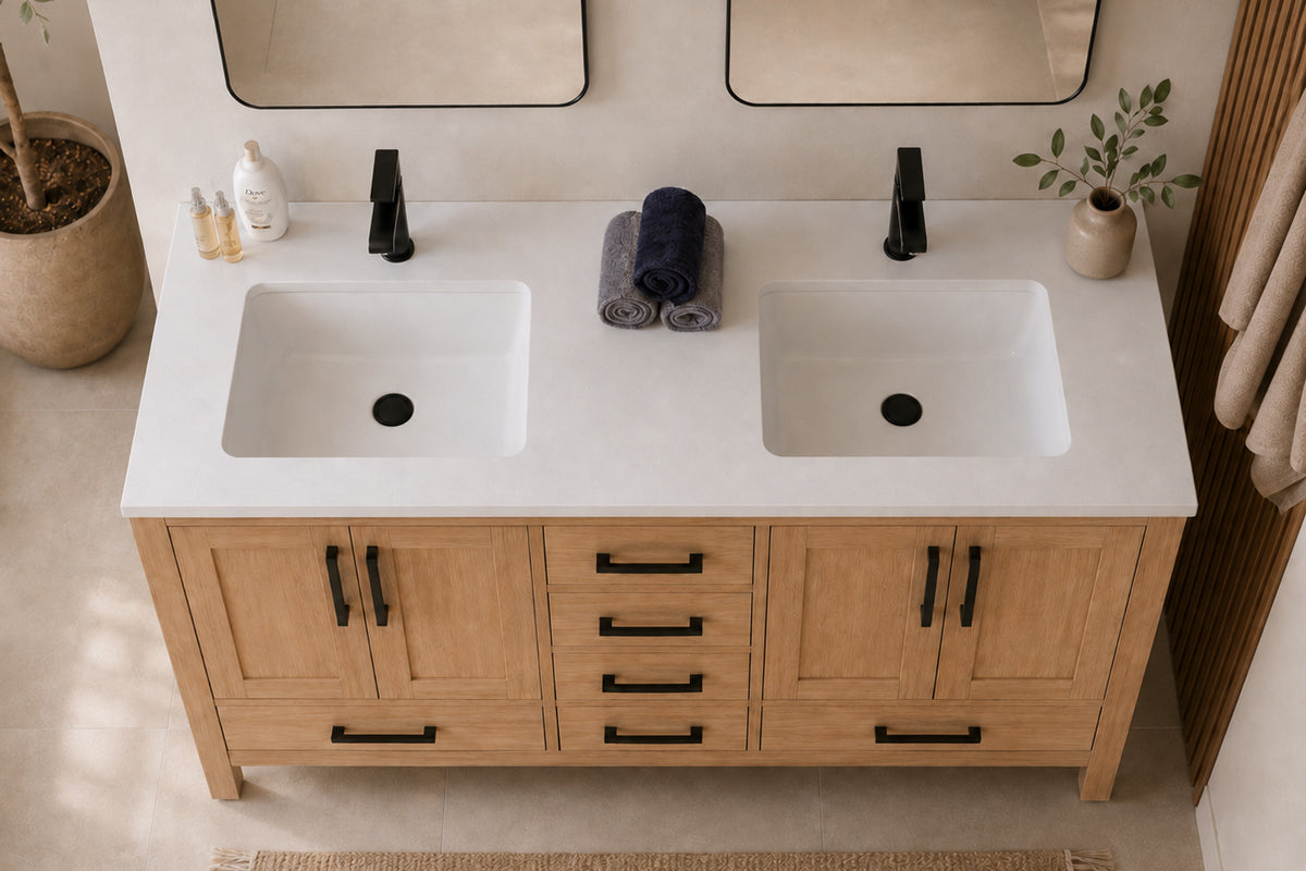 Ashley Bathroom Cabinet - Natural Oak 60" - 2
