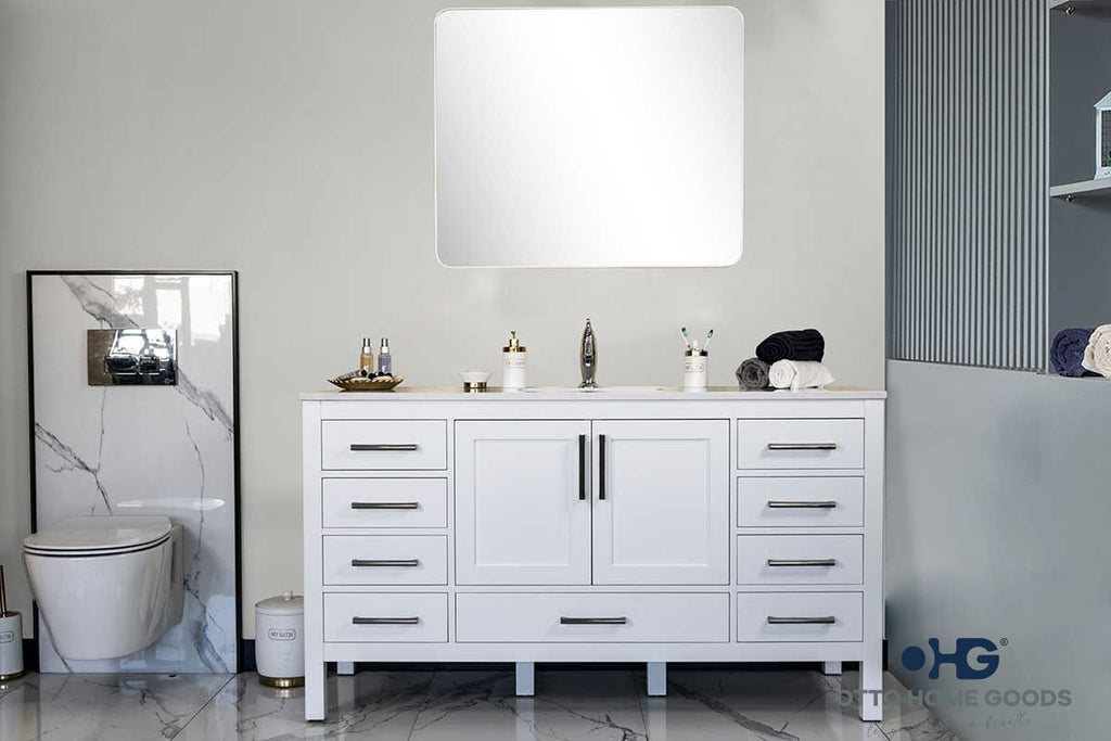 Ashley Bathroom Cabinet - White 60" Single