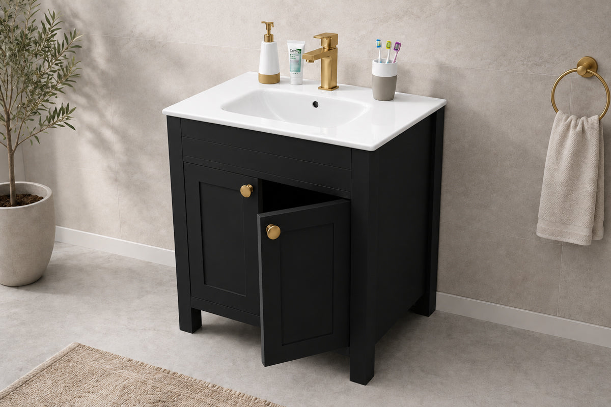 Aria Bathroom Cabinet - Black 24" - 2