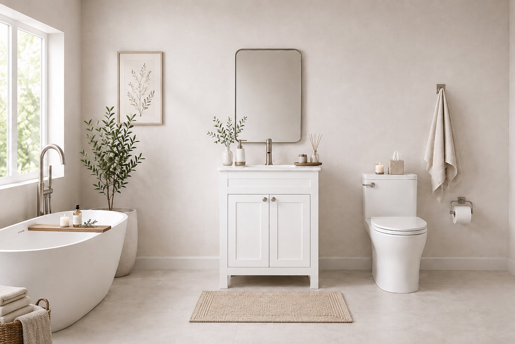 Aria Bathroom Cabinet - White 24"