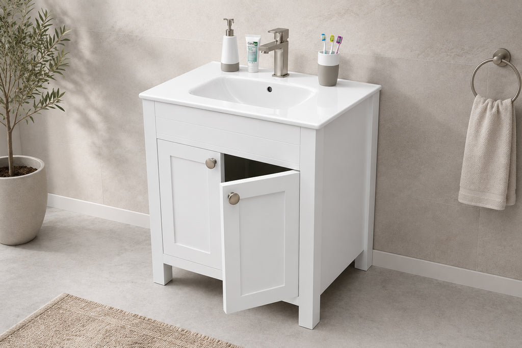 Aria Bathroom Cabinet - White 24" - 2