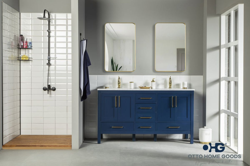 Ashley Bathroom Cabinet - Navy Blue 60"