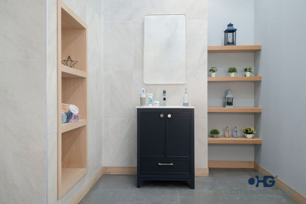 Frame Bathroom Cabinet - Dark Gray 24" - 7