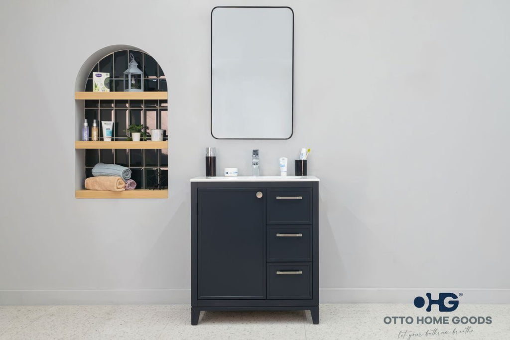 Frame Bathroom Cabinet - Dark Gray 30"