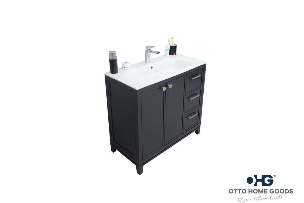 Frame Bathroom Cabinet - Dark Gray 36" - 3