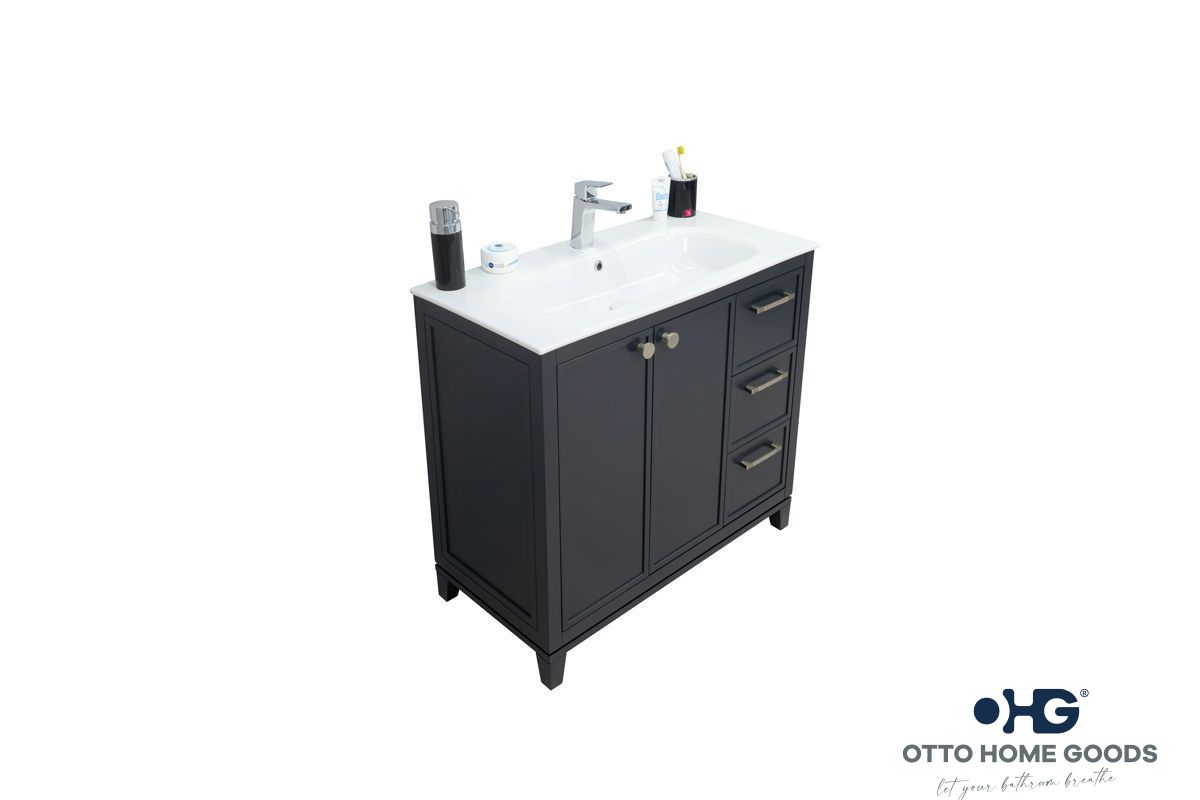 Frame Bathroom Cabinet - Dark Gray 36" - 3