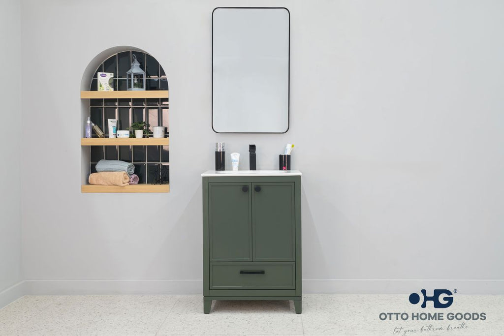 Frame Bathroom Cabinet - Pine Green 24"