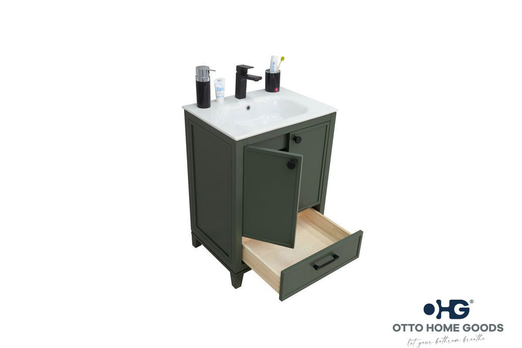 Frame Bathroom Cabinet - Pine Green 24" - 3