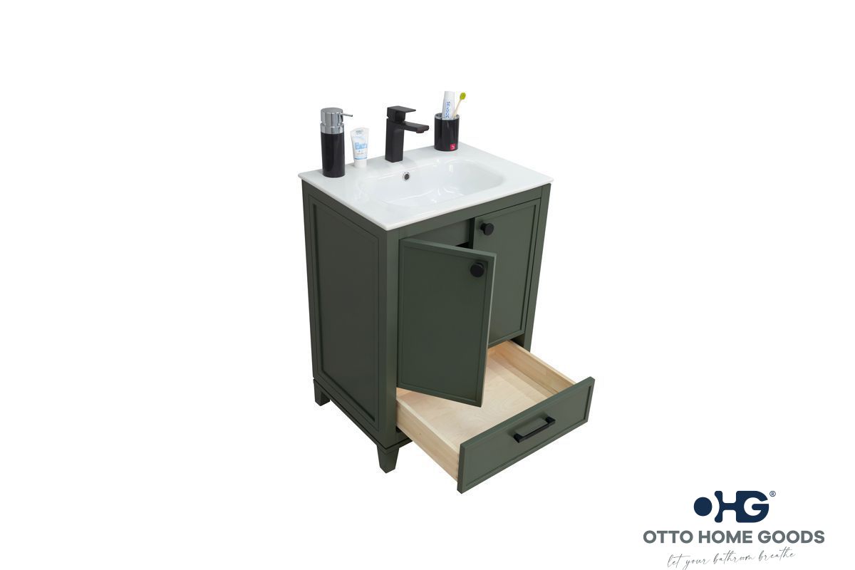 Frame Bathroom Cabinet - Pine Green 24" - 3