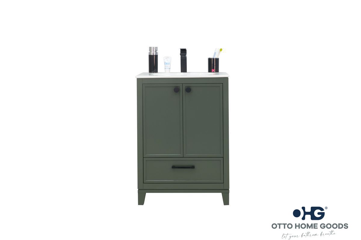 Frame Bathroom Cabinet - Pine Green 24" - 4