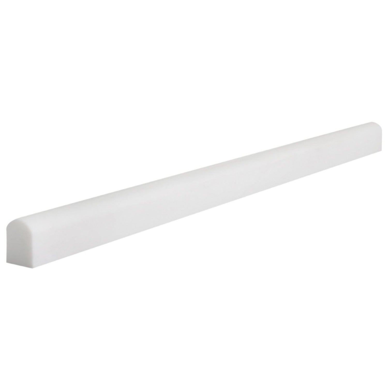 Dolomite Pencil Moulding Polished White Marble 3/4 inch x 12 inch...
