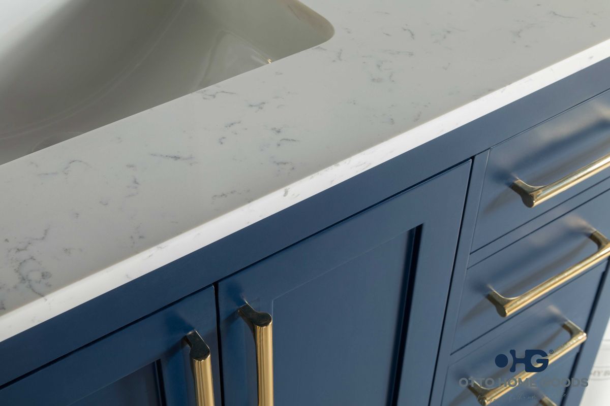 Ashley Bathroom Cabinet - Navy Blue 72" - 3