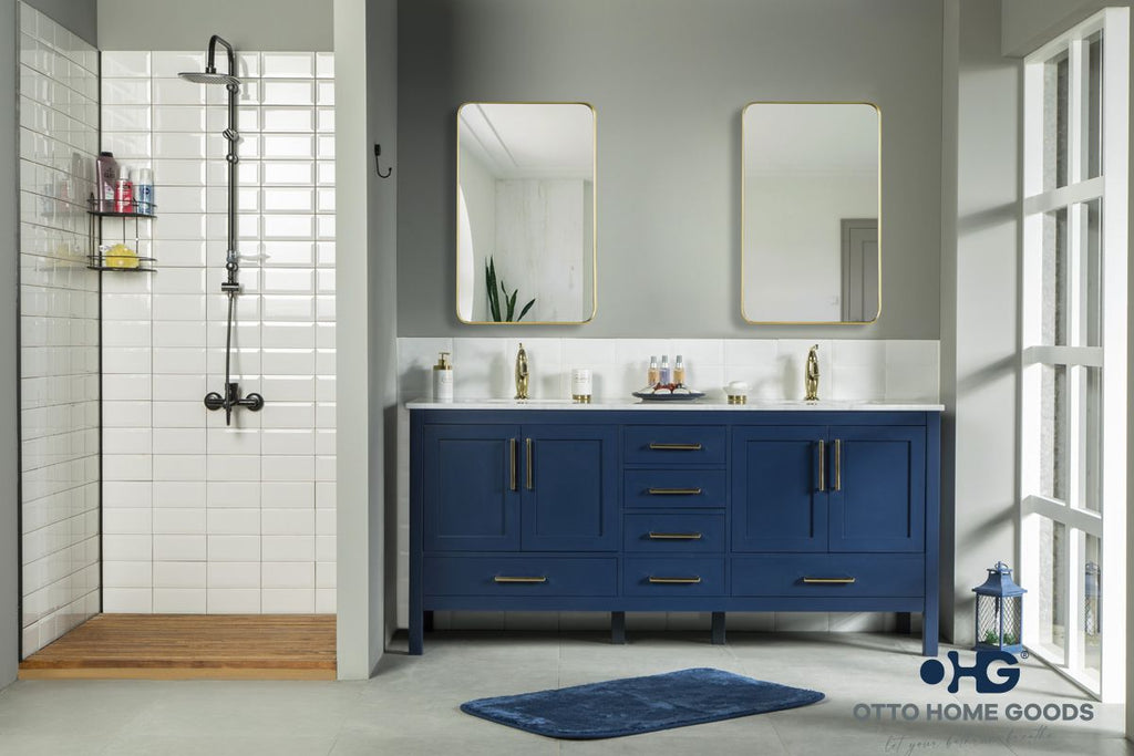 Ashley Bathroom Cabinet - Navy Blue 72"
