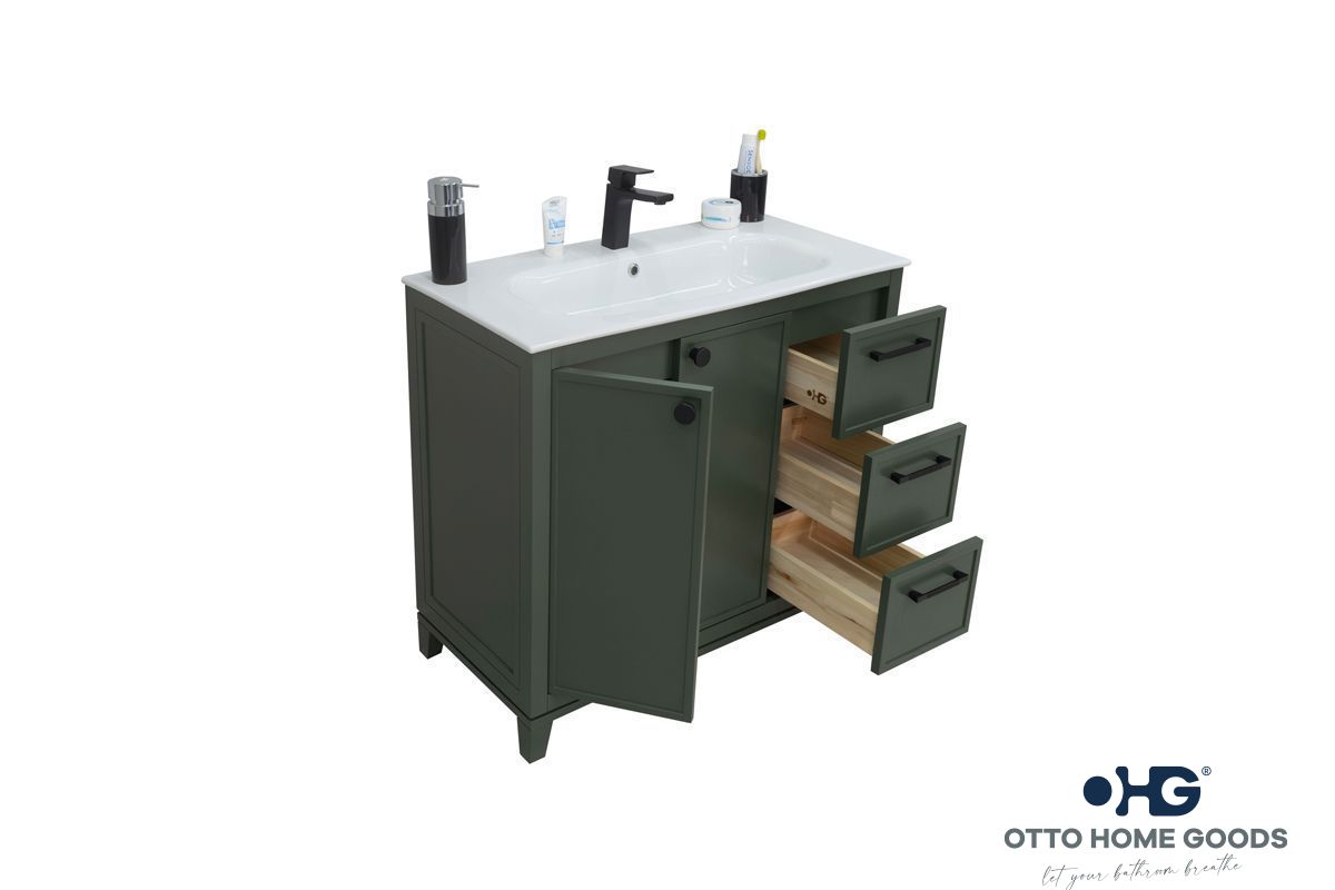 Frame Bathroom Cabinet - Pine Green 36" - 3
