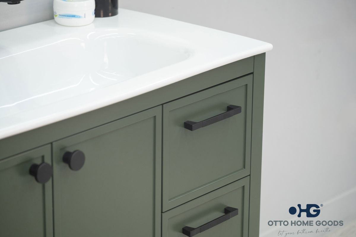 Frame Bathroom Cabinet - Pine Green 36" - 6