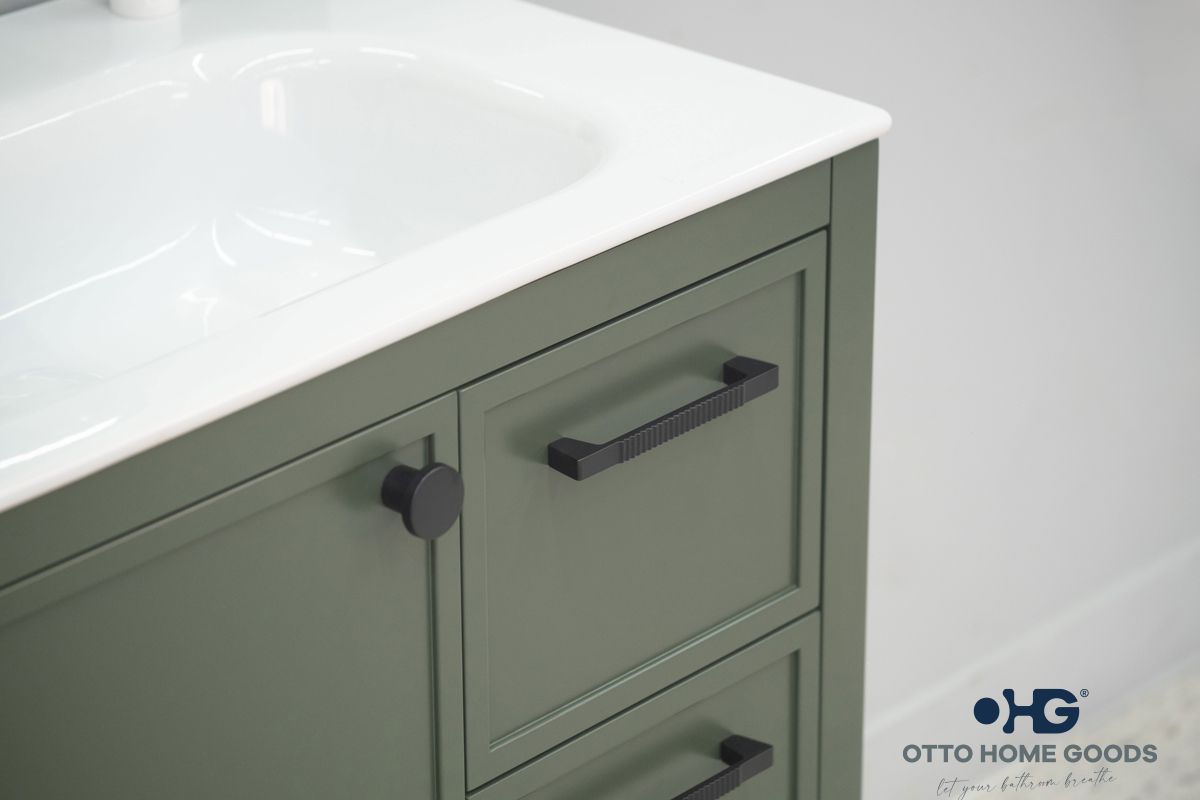 Frame Bathroom Cabinet - Pine Green 30" - 5