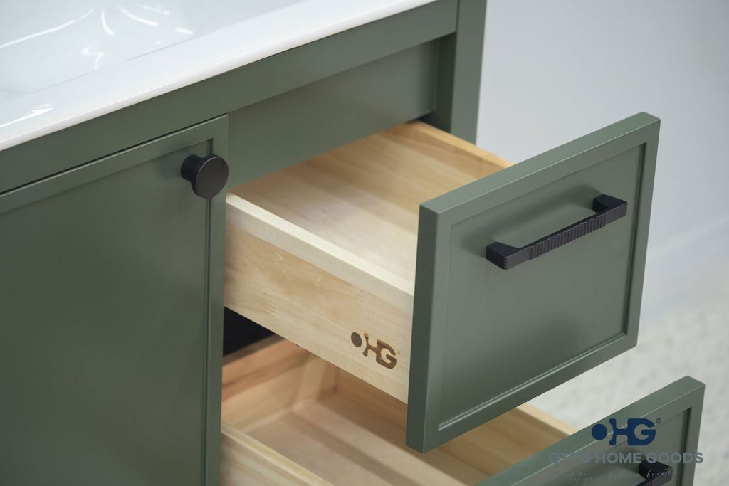 Frame Bathroom Cabinet - Pine Green 30" - 7