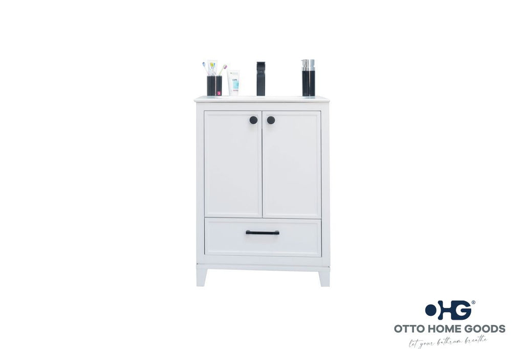 Frame Bathroom Cabinet - White 24" - 4